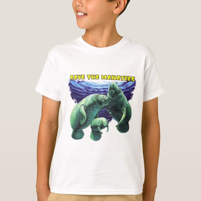 T-shirts Salve os Manatees (Frente)