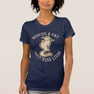 T-shirts Salve umas economias do gato nove vidas