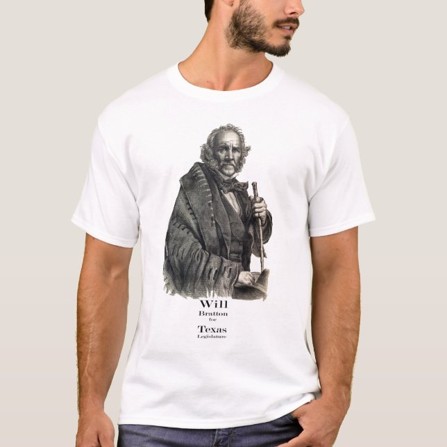 T-shirts Sam Houston, Bratton para a legislatura (Frente)