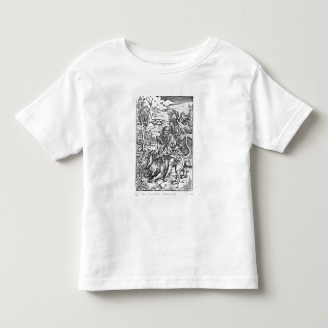T-shirts Samson que massacra o leão, c.1496-98 (Frente)