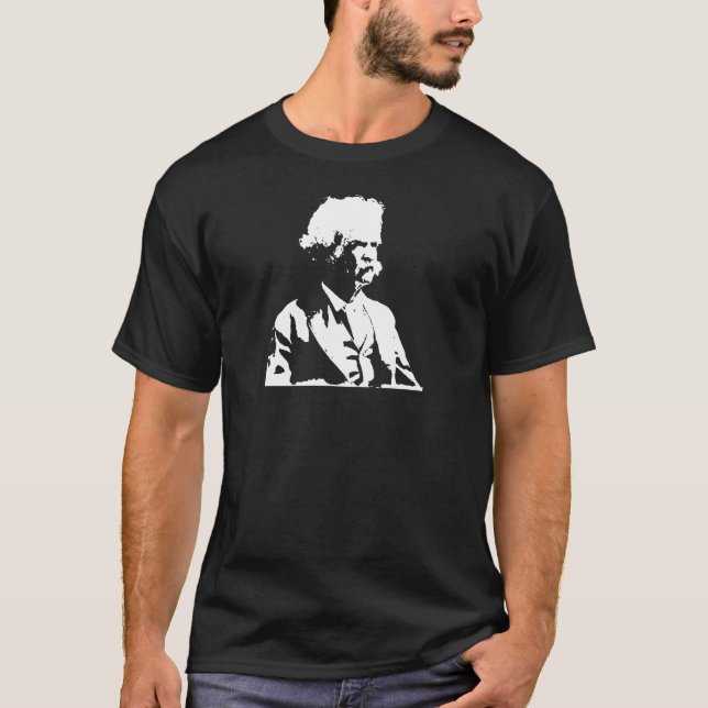 T-shirts Samuel Langhorne Clemens aka Mark Twain (Frente)