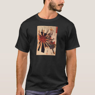 T-shirts Samurai que defende contra o escudo de explosão