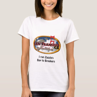 T-shirts San Francisco Bay com palavras personalizadas