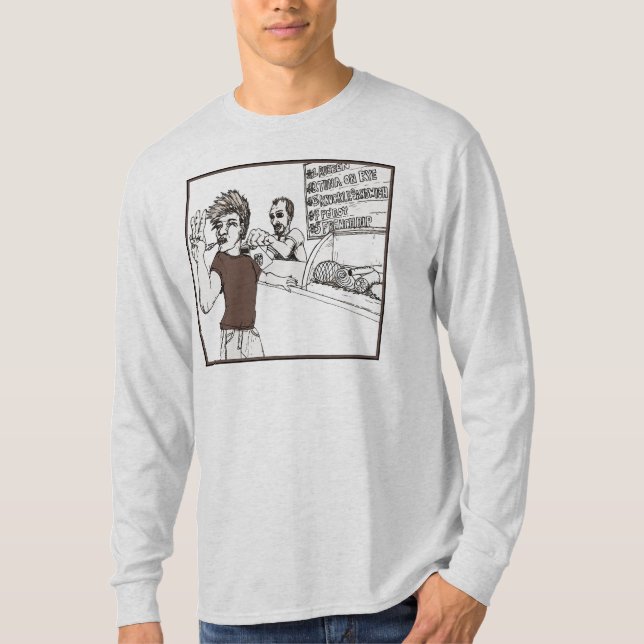 T-shirts sanduíche da junta (Frente)