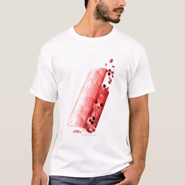 T-shirts Sangue que corre através de uma artéria (Frente)