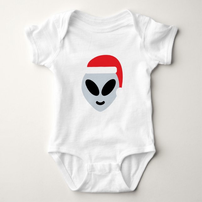 T-shirts santa claus alienígena emoji (Frente)