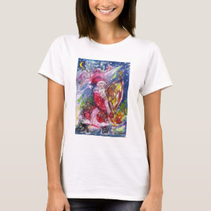 T-shirts SANTA CLAUS JOGANDO HARP Musical Night