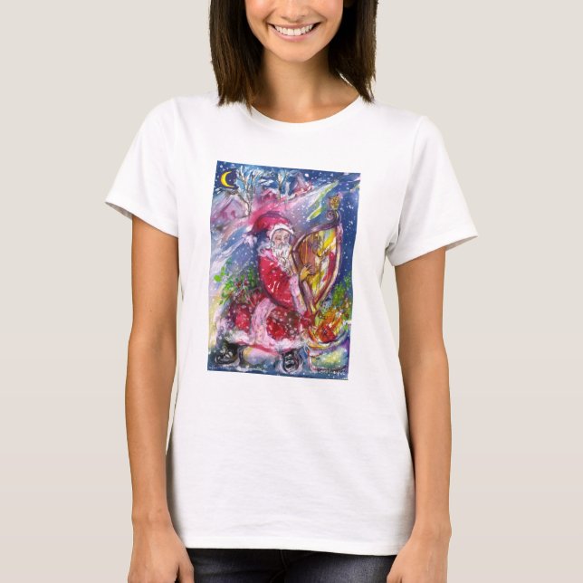 T-shirts SANTA CLAUS JOGANDO HARP Musical Night (Frente)