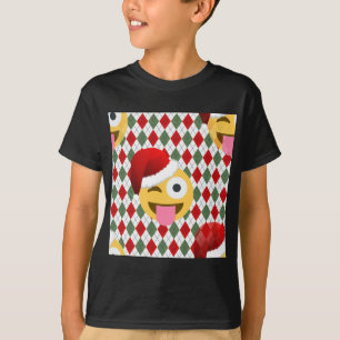 T-shirts santa claus piscar os olhos emoji