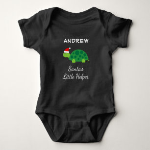 T-shirts Santas pequeno capacete verde de Natal
