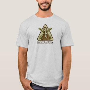 T-shirts Santo Barbara, santo padroeiro dos artillerymen