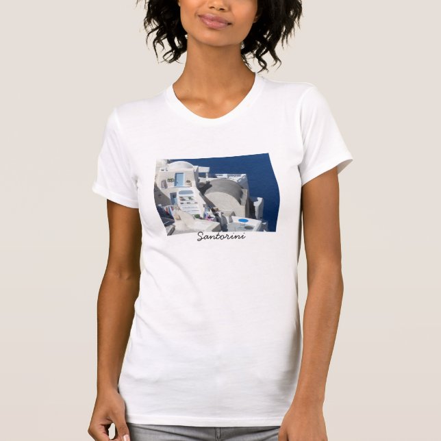 T-shirts Santorini, piscina (Frente)