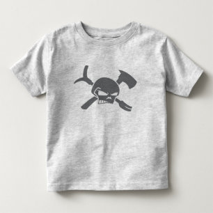 T-shirts Sapador-bombeiro da criança com crânio