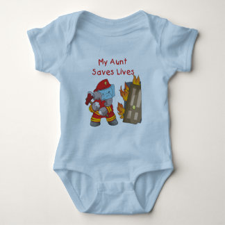 T-shirts Sapador-bombeiro minha tia Salvamento Vida