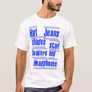 T-SHIRTS SAPATILHAS E FONES DE OUVIDO DO LENÇO DAS MÁSCAR