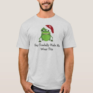 T-shirts Sapo engraçado do Natal com dizer