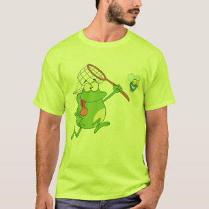 T-shirts Sapo que persegue a mosca com rede