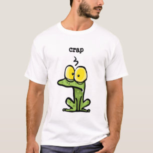 T-shirts Sapo/sapo engraçados que pensa, "EXCREMENTO "