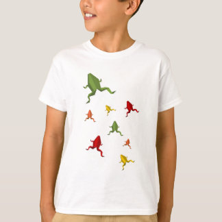 T-shirts sapo vibrante das cores do origami