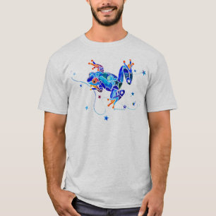 T-SHIRTS SAPOS DE ÁRVORE AZUIS LOUCOS