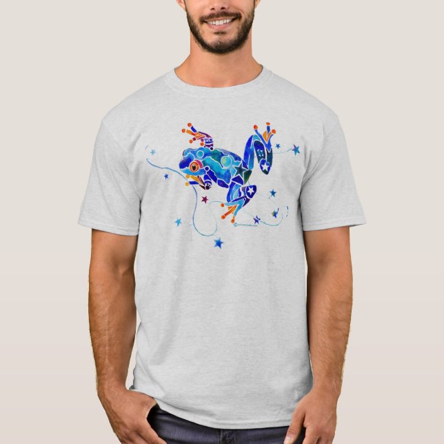 T-SHIRTS SAPOS DE ÁRVORE AZUIS LOUCOS (Frente)