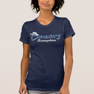 T-shirts Sarja de Nimes da vaqueira do Bumpkin do país &