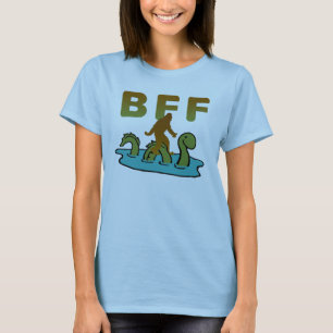 T-shirts Sasquatch e Nessie são BFF