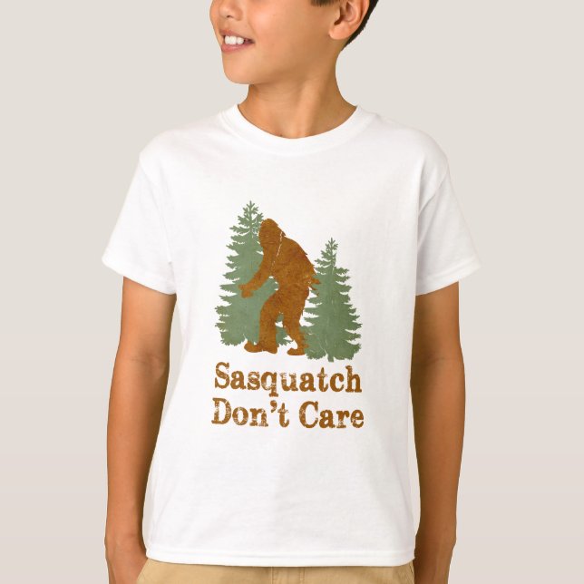 T-shirts Sasquatch não se importa (Frente)