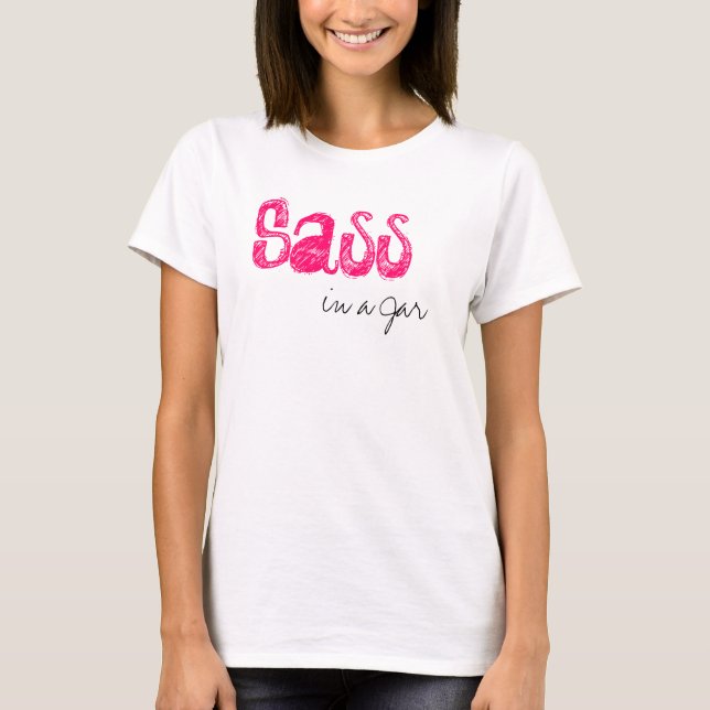 T-shirts Sass em um tanque do frasco (Frente)