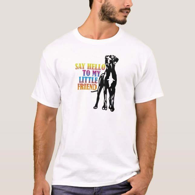 T-shirts Saudação Engraçada do Great Dane (Frente)