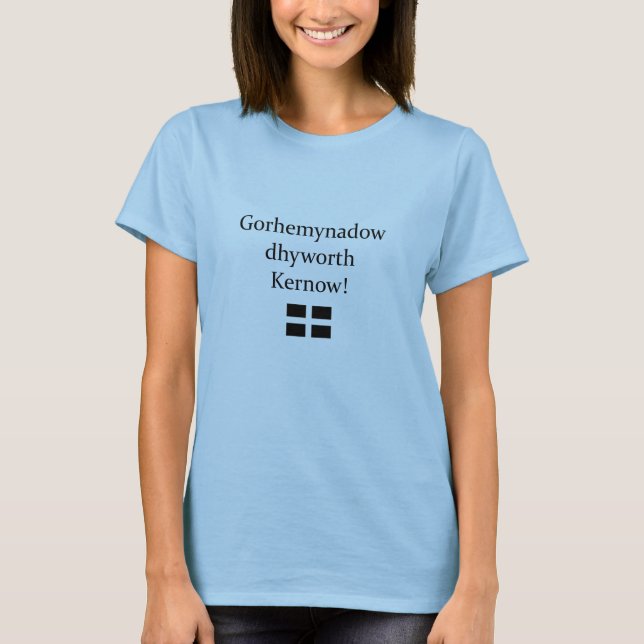 T-shirts Saudações da Cornualha em Cornualha (Frente)