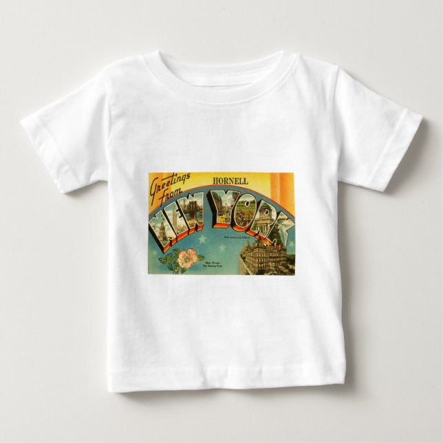 T-shirts Saudações Vintage de Nova Iorque (Frente)