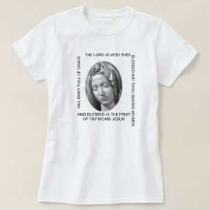 T-SHIRTS SAUDE O CHEIO DE MARY DA BENEVOLÊNCIA O SENHOR SE