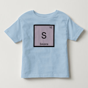 T-shirts Savana Nome Química Elemento Tabela Periódica