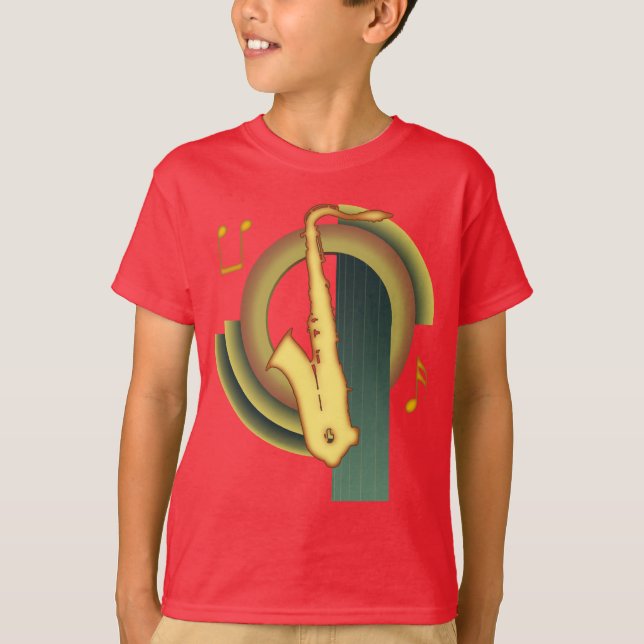T-shirts Saxofone Deco (Frente)