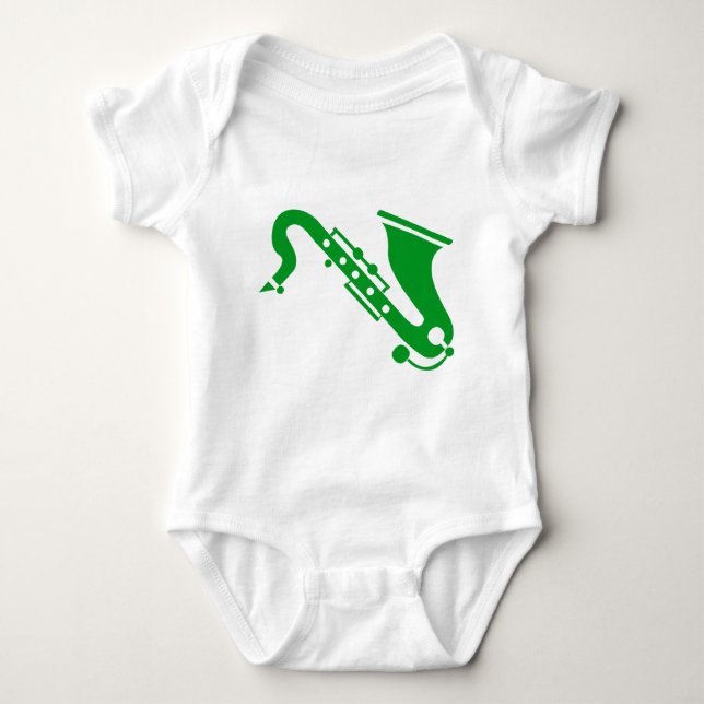 T-shirts Saxofone - Grass Green (Frente)
