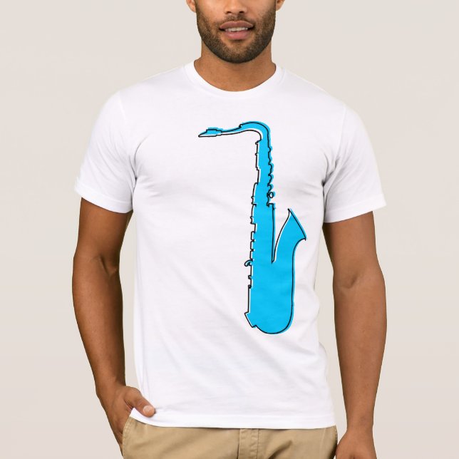 T-shirts saxofone ímpar (Frente)