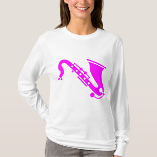 T-shirts Saxofone - magenta