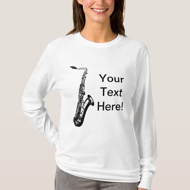 T-shirts Saxofone personalizado (Frente)