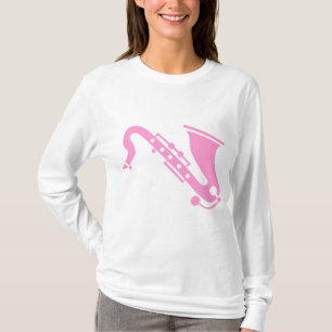 T-shirts Saxofone - rosa