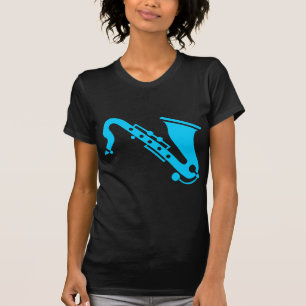 T-shirts Saxofone - Sky Blue
