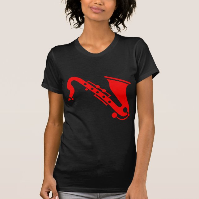 T-shirts Saxofone - Vermelho (Frente)