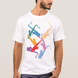 T-shirts Saxofones Coloridos