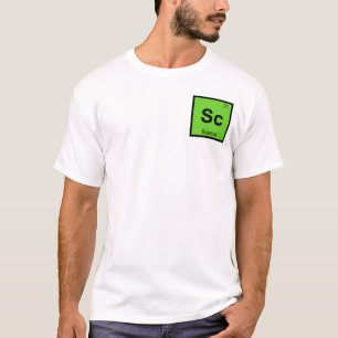 T-shirts Sc - Símbolo de Mesa Periódica de Química de Ci