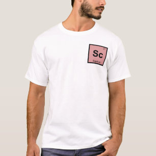 T-shirts Sc - Símbolo de Mesa Periódica de Química Scand