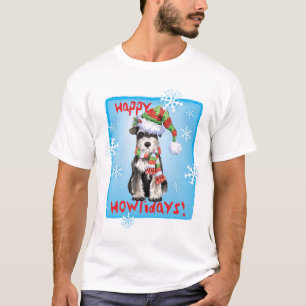 T-shirts Schnauzer diminuto feliz de Howlidays