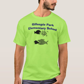 T-shirts schoolfish, escola primária do parque de Gillespie