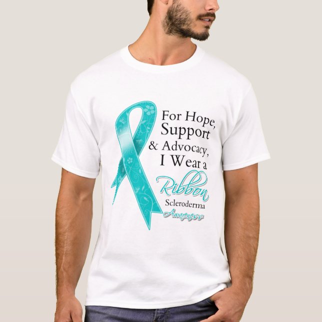 T-shirts Scleroderma dá apoio à consciência da esperança (Frente)