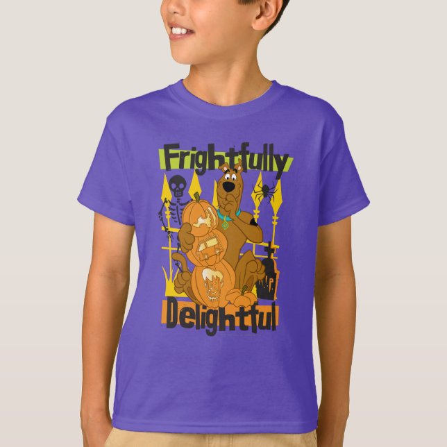 T-shirts Scooby-Doo Assustadoramente Delicioso (Frente)