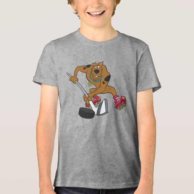 T-shirts Scooby-Doo jogando hóquei (Frente)